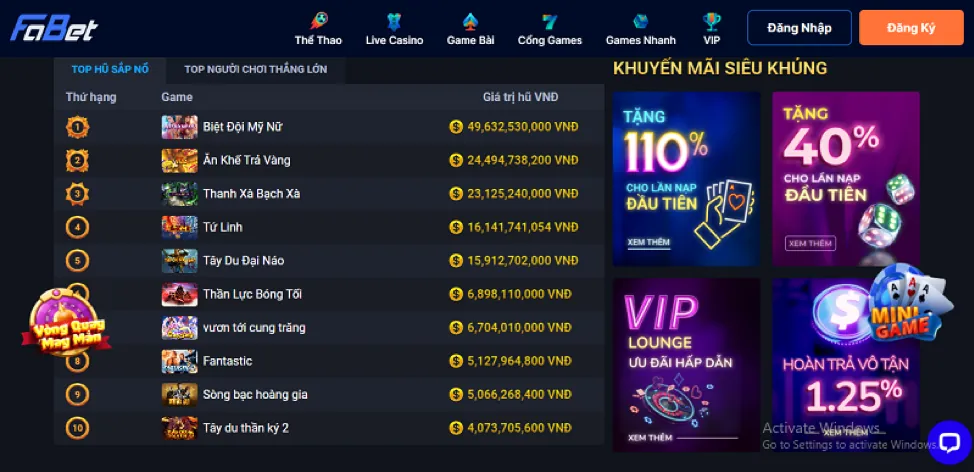 Kho game đa dạng tại xoso66 casino